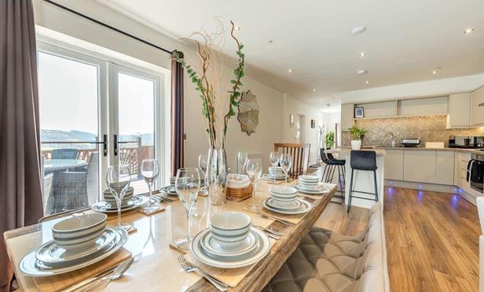 Dining area and kitchen
